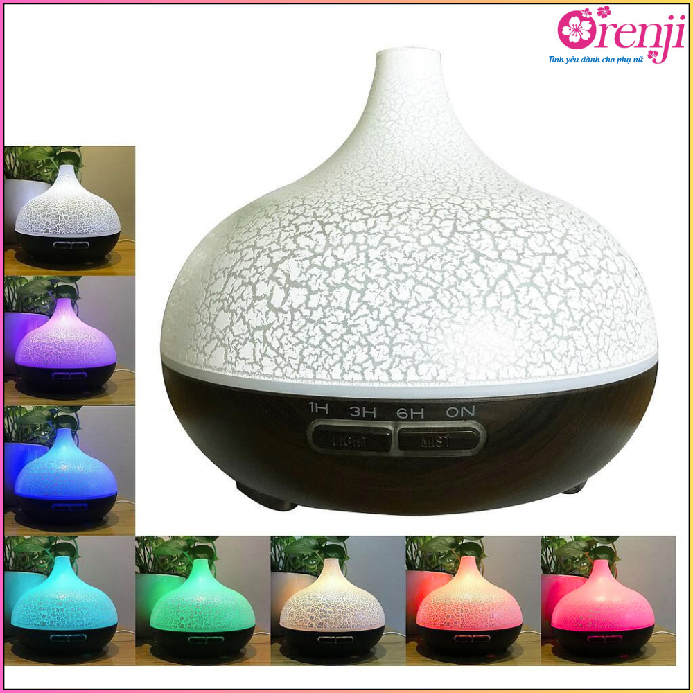 Máy khuếch tán tinh dầu, đèn xông tinh dầu dung tích 550ML kèm điều khiển từ xa