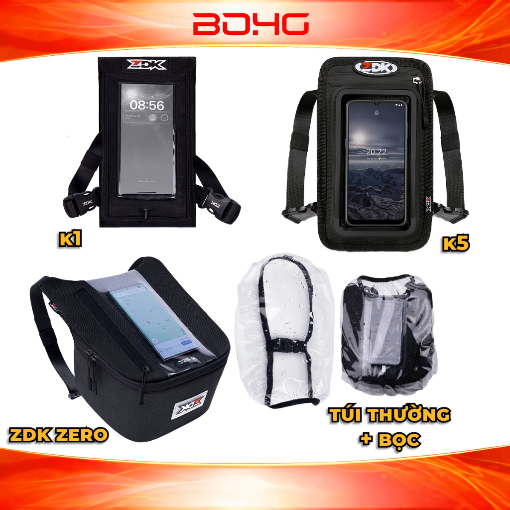 Túi Treo Đầu Xe ZDK K1 K5 ZERO + Túi Mini Javan + Túi Thường + Bọc Chống Nước