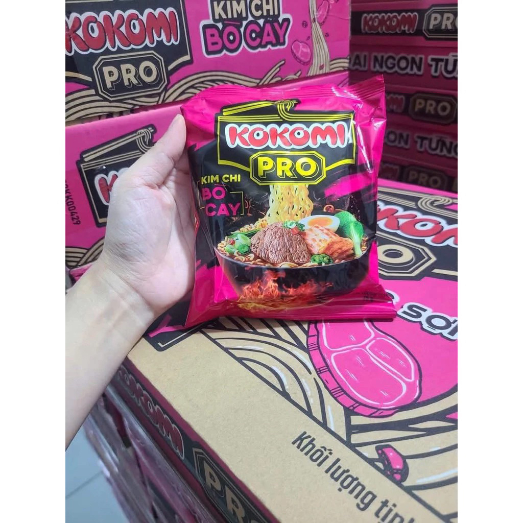Combo 2 thùng Date 6/2026 MÌ KOKOMI PRO VỊ BÒ CAY THÙNG 30 GÓI