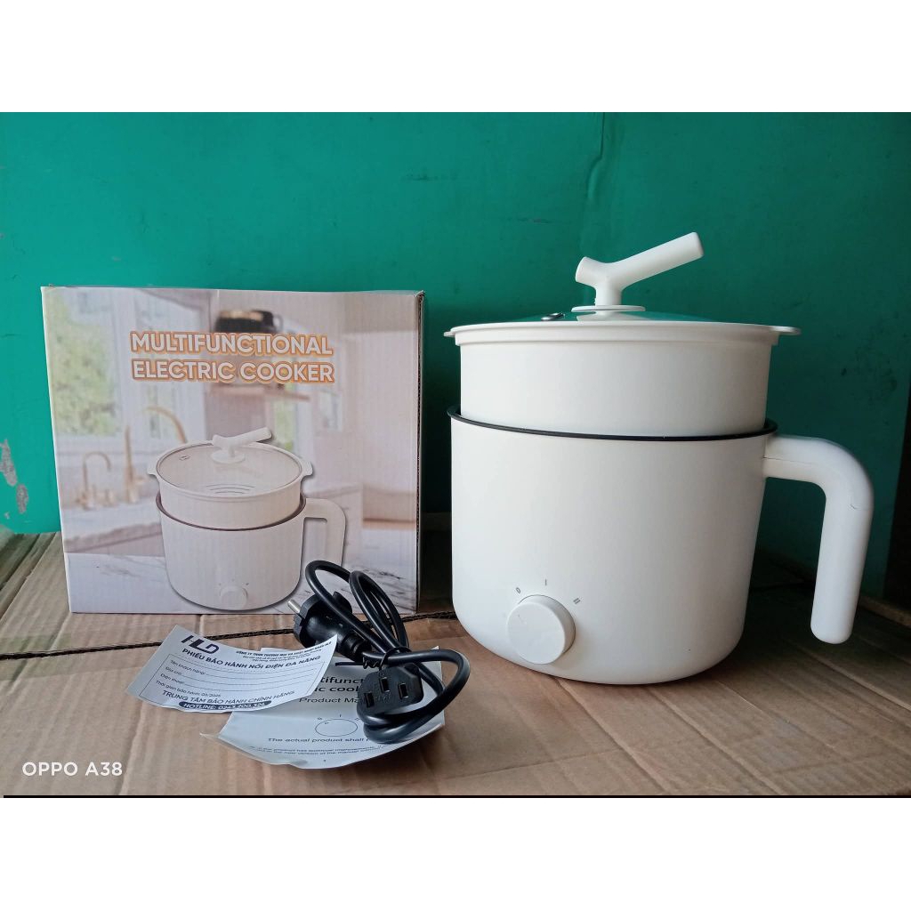 Nồi lẩu điện 2tầng kèm xửng hấp