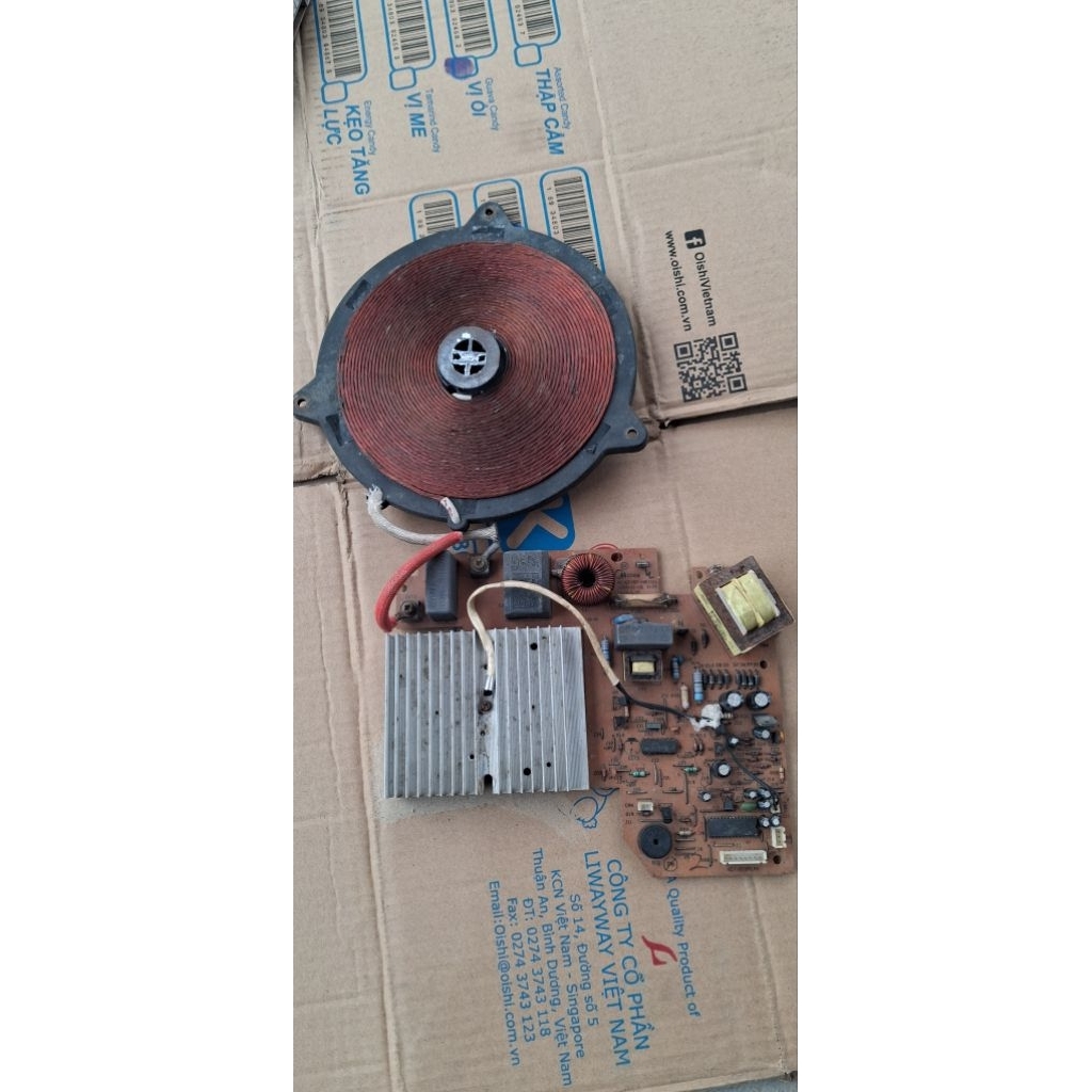 Mạch nguồn, mạch hiển thị bếp từ Midea MC EF197