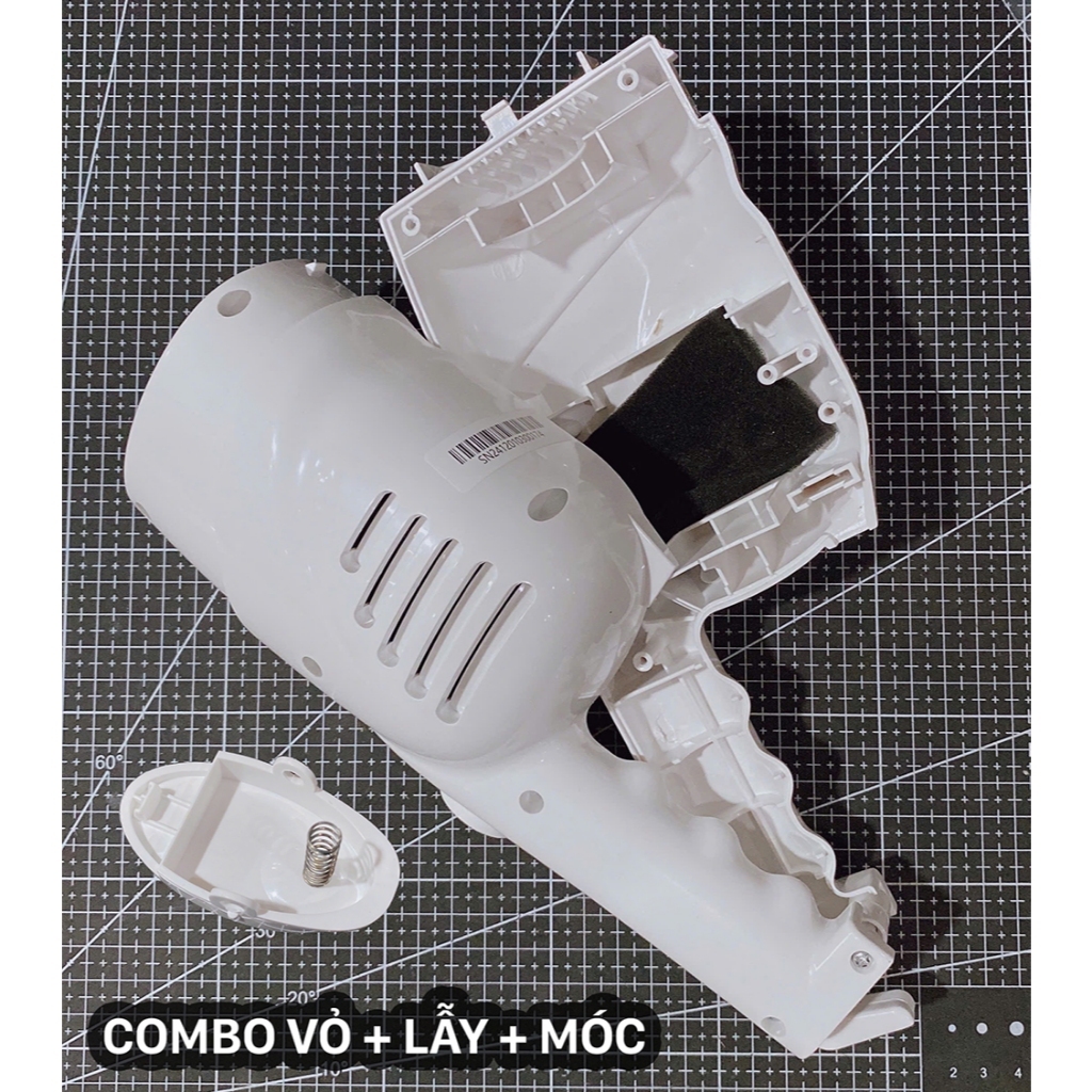 Bộ vỏ, lẫy hộp rác, móc cuốn dây máy hút bụi Deerma DX118c Thay thế hoàn hảo (Deerma Vietnam)