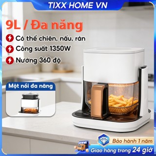 Tixx Nồi chiên không dầu Công suất 1350W nồi chiên đa năng Dung tích lớn 9L