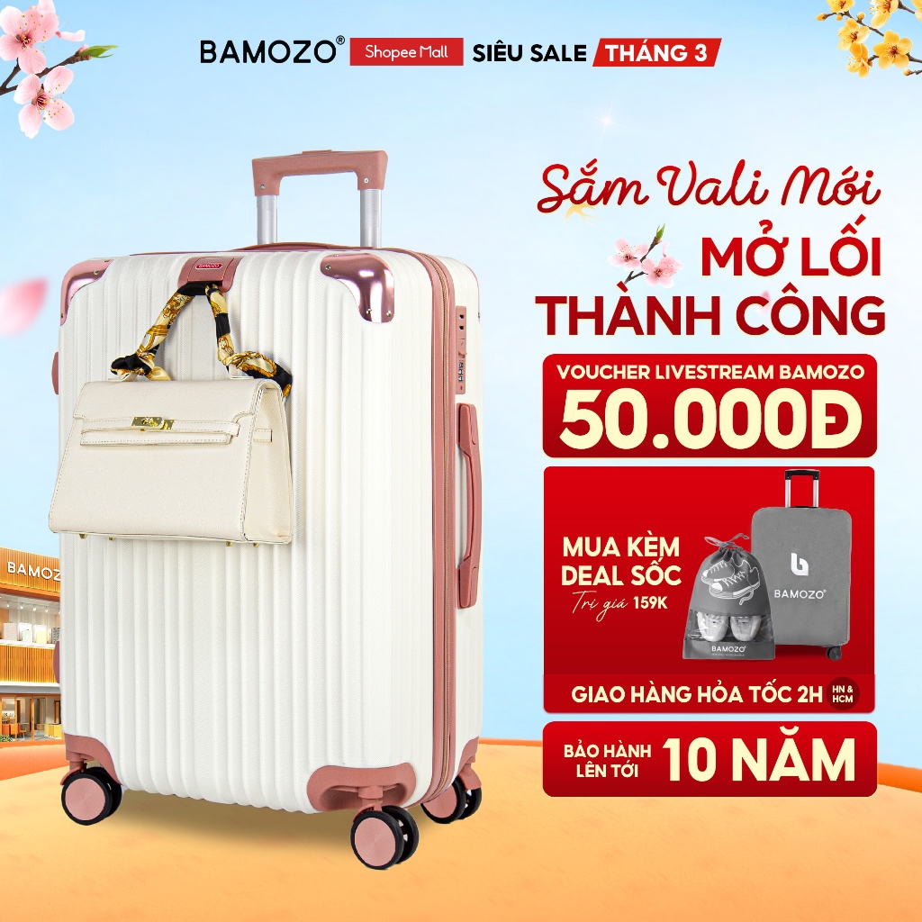 Vali Kéo Du Lịch Bamozo Size 20/24/28 Chống Va Đập Chống Trầy Xước_8809