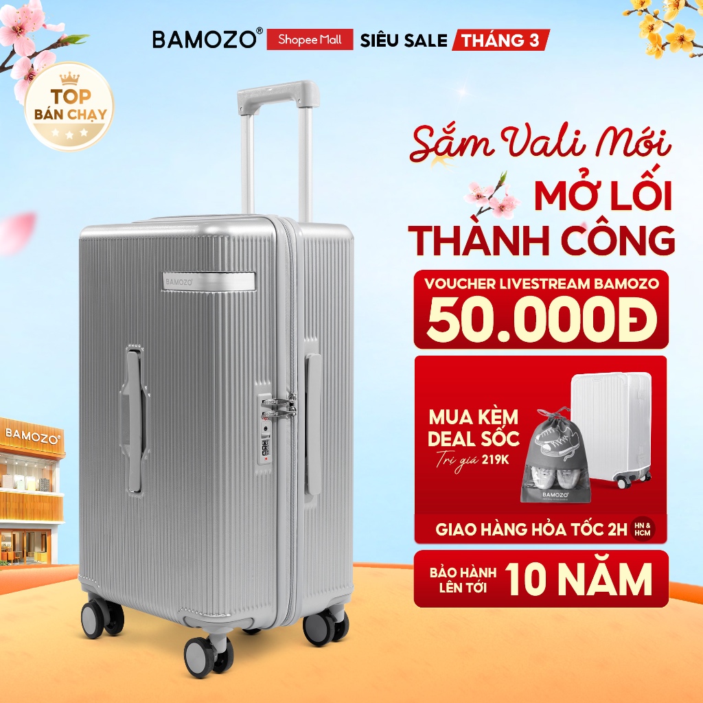 [🔥SẬP GIÁ] Vali Du Lịch Cao Cấp Bamozo Lumispace Màu Pastel Thời Trang Chống Xước Vỡ Thuận Tiện Đi Công Tác_LUMI