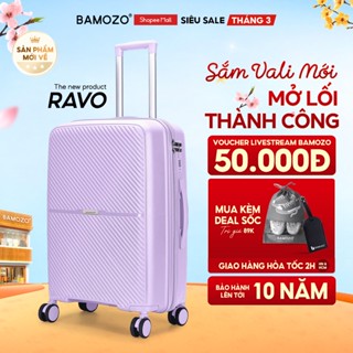 Vali Du Lịch Bamozo Size 20/24/28 Nhựa PP Cao Cấp, Khoá Kéo Chống Rạch_Ravo