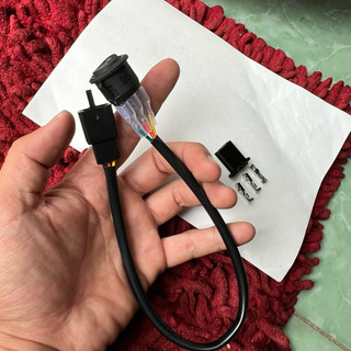 Công tắc On Off vuông 3 chân 2 chế độ bấm giắc sẳn, dây điện lõi đồng