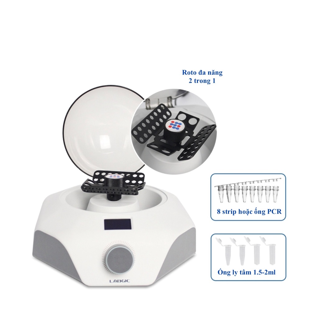Máy ly tâm MINI và lắc trộn (Mini Mixer and Centrifuge), L-CM-MINI, 4.000 vòng/phút, hãng LABGIC