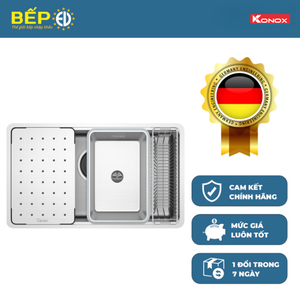 Chậu rửa bát chống xước Workstation Sink Dekor 8044SU