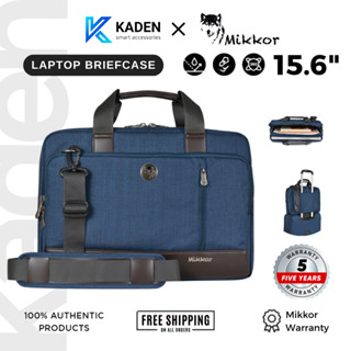 [BH 5 NĂM] Cặp Laptop Mikkor The Ralph Briefcase 15.6 inch, Phối Da Sang Trọng, Có Gài Vali, Siêu Nhẹ 700g, 3 Ngăn Tiện
