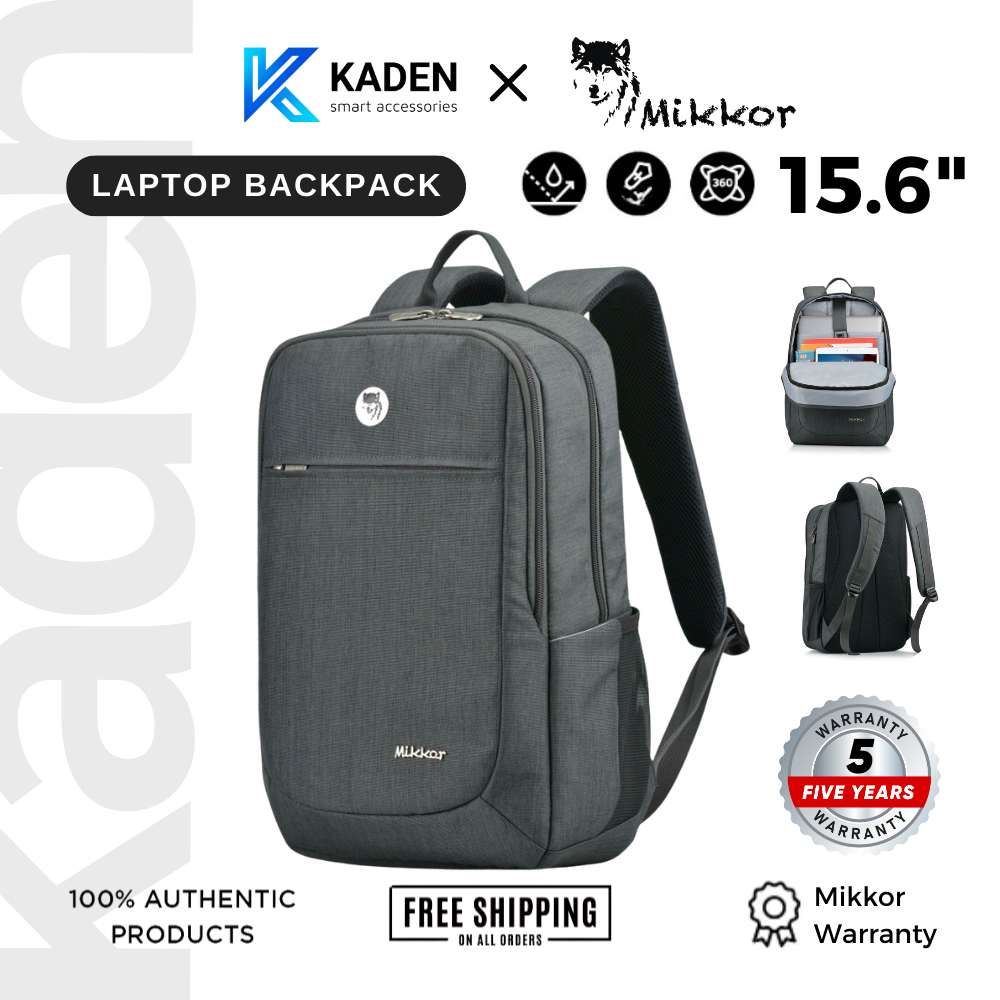 [BH 5 NĂM] Balo Laptop Mikkor The Edwin Premier Siêu Nhẹ 600g, Chống Thấm Nước - Đi Học, Đi Làm, Vừa