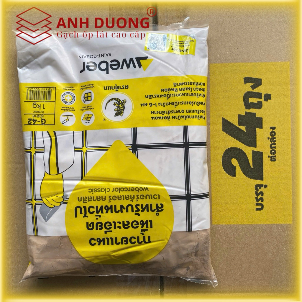 Keo chà ron màu gỗ Weber cao cấp