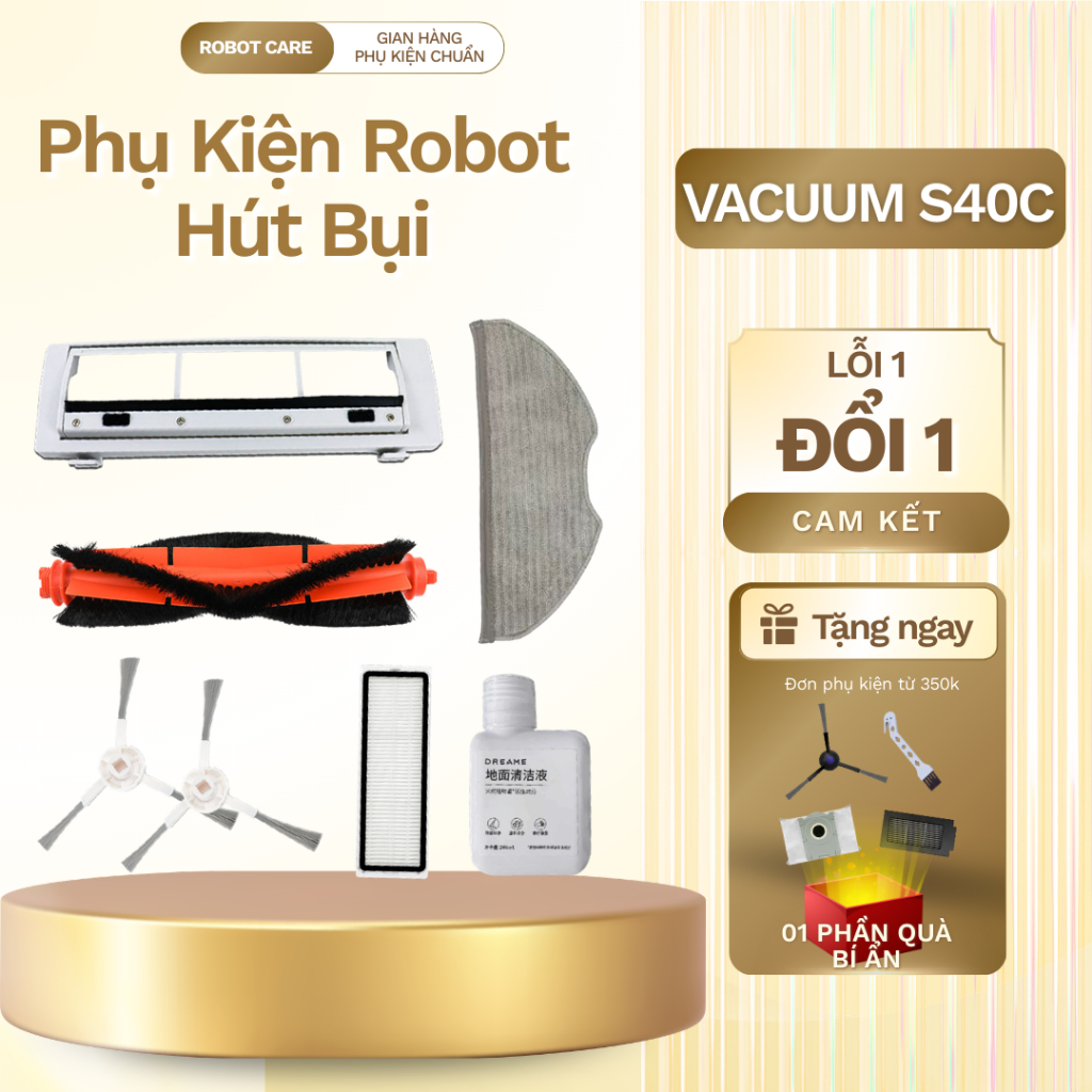 Phụ kiện thay thế robot hút bụi Vacuum S40C - Phụ kiện robot hút bụi lau nhà