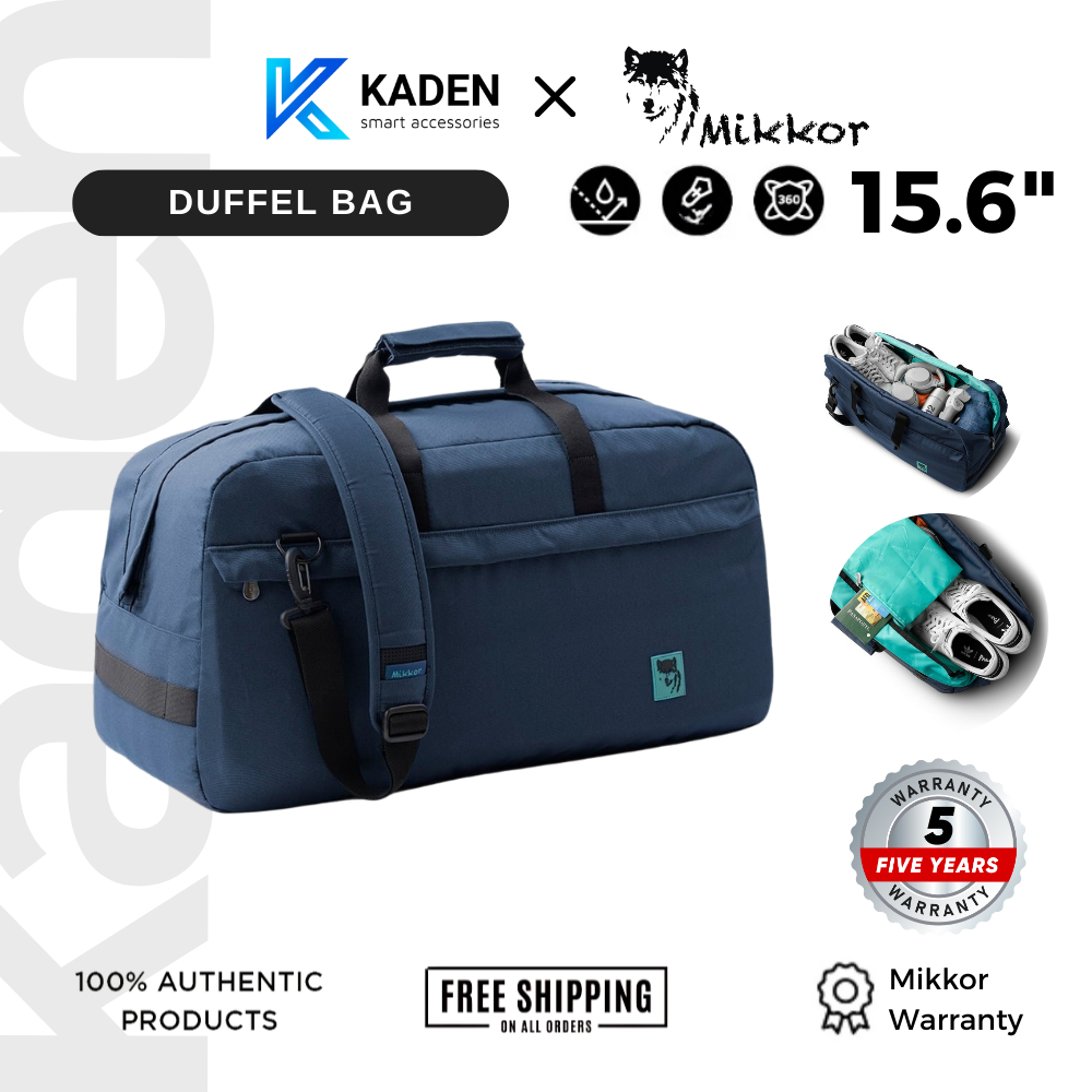 [BH 5 NĂM] Túi Du Lịch Cỡ Lớn Mikkor The Journey Gear 45L, Chống Nước, Có Ngăn Gài Tripod, Đi Phượt,