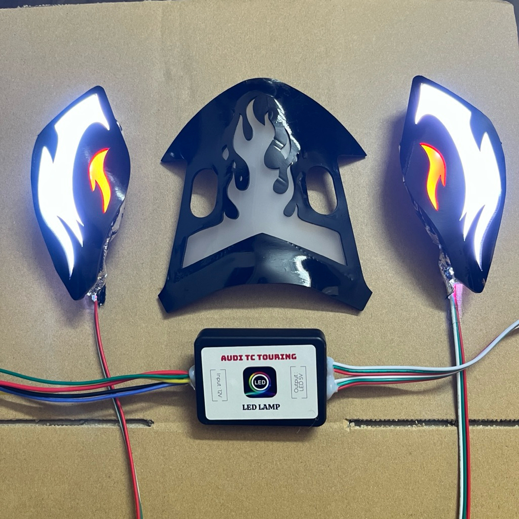 Bộ Mica Audi Wave Hoả Linh đã vào led chỉnh app kèm mạch Audi V2.0 TC Touring chuyên độ hậu audi wav