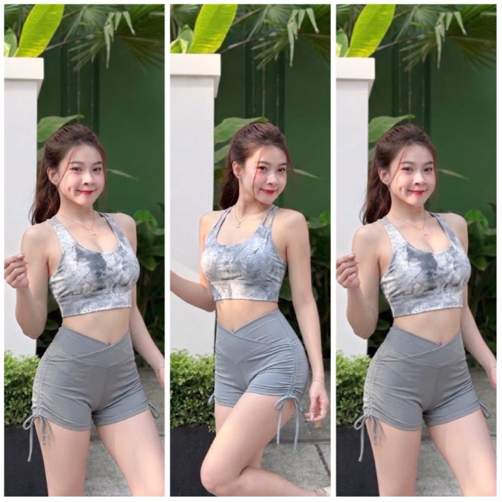 Đồ tập aerobic, gym nữ( bộ vặn thừng dây)
