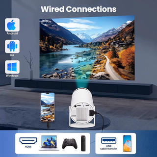 Máy chiếu HY300 Pro 4K Full HD Android 11 WiFi6 1080P cho điện thoại máy chiếu phim Netflix YouTube—AAMP