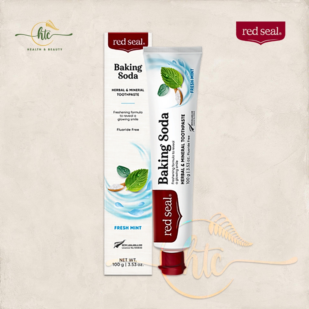 Kem đánh răng baking soda và bạc hà Red Seal Baking Soda Toothpaste Fresh Mint 100g - Chính hãng
