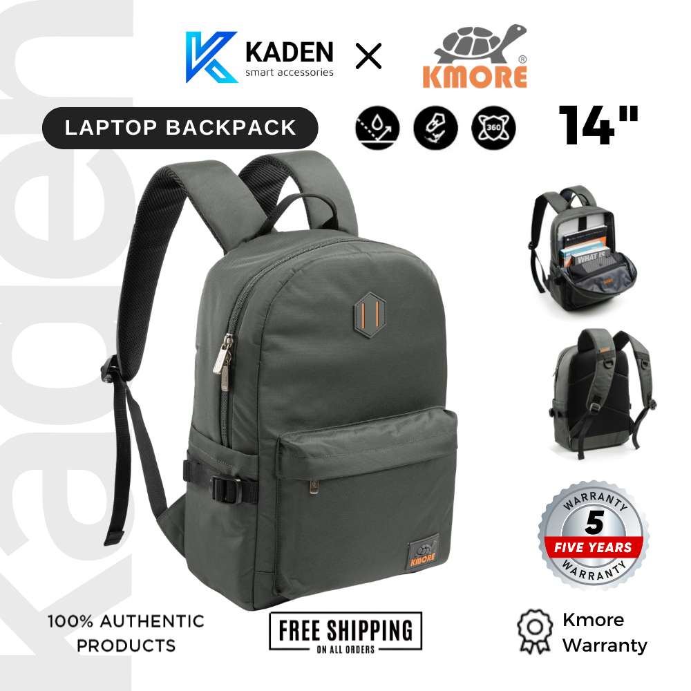 [BH 5 NĂM] Balo Laptop Kmore The Abel 14 inch, Thiết Kế Phá Cách, Siêu Nhẹ 450g, Chống Thấm, Đi Học, Đi Làm | BigBuy360 - bigbuy360.vn