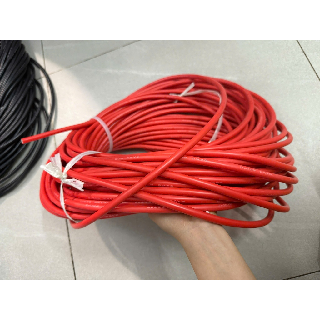Dây AWG 6 chống cháy cao cấp Loại Sịn ( 1M )