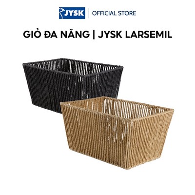 Giỏ đa năng | JYSK LARSEMIL | giấy/kim loại | đen | R23xD33xC17cm