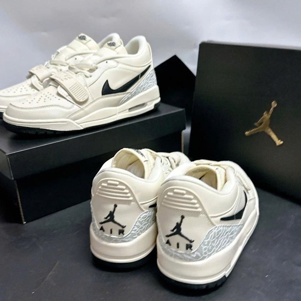 Giày JD Nam Nữ Giày Thể Thao JD Legacy 312 Low Coconut Black Màu Kem Đe