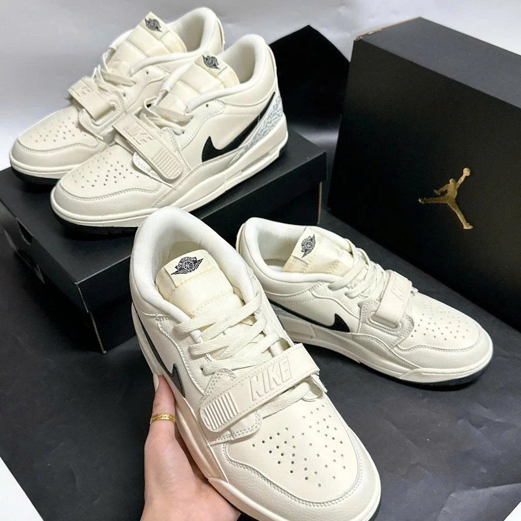 Giày Sneaker Jd Legacy 312 Low Nam Nữ Màu Kem Đen
