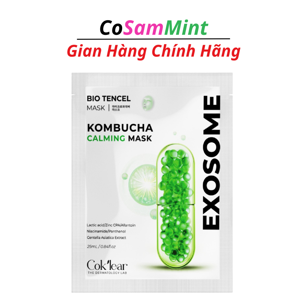 Hộp 5 Mask Cok'lear Exosome Kombucha Calming Mask 25ml