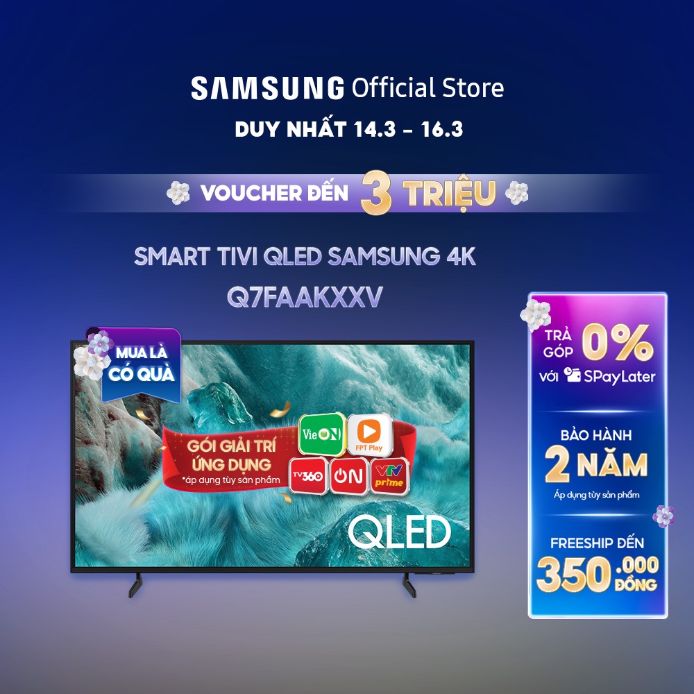 Smart Tivi Samsung QLED Q7F 4K Samsung Vision AI Smart TV (2025) - Miễn phí lắp đặt
