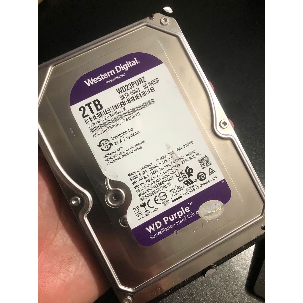 HDD WD Purple 2TB WD23PURZ (hàng chính hãng) thanh lý