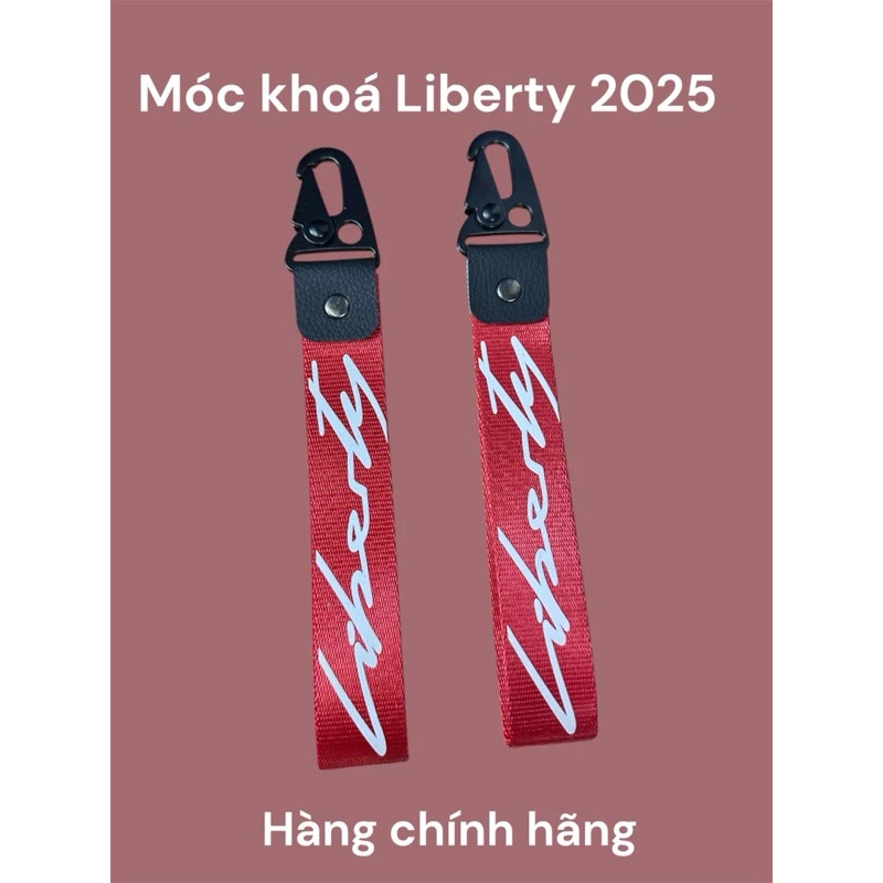 Móc khoá Liberty 2025 màu đỏ chính hãng