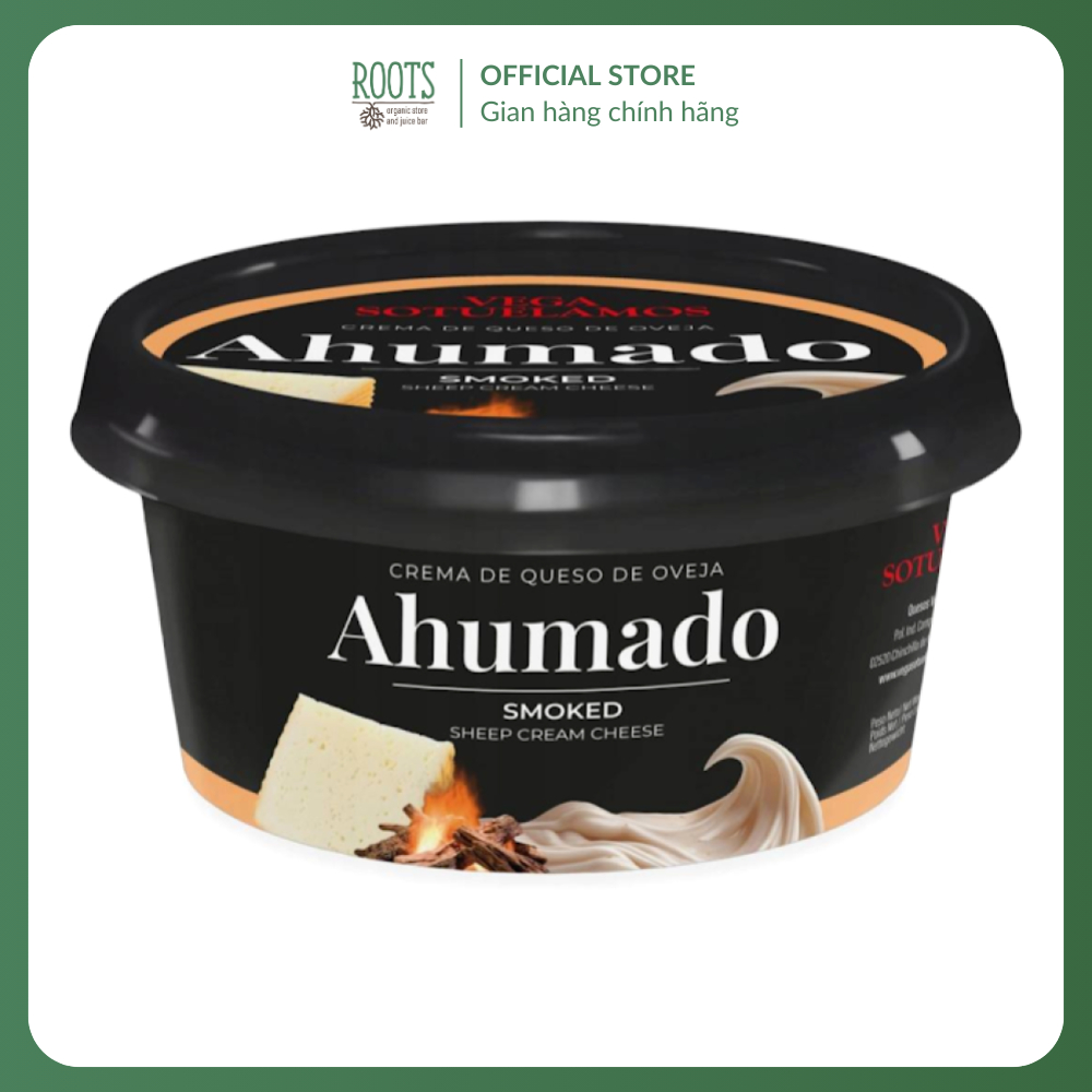(Ship hỏa tốc) VEGA SOTUELAMOS - Phô Mai Kem Sữa Cừu Vị Xông Khói, Ahumado, Smoked Sheep Cream Chees