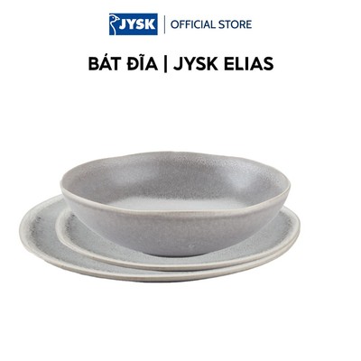 Bát Đĩa | JYSK ELIAS | gốm | xám | nhiều kích thước