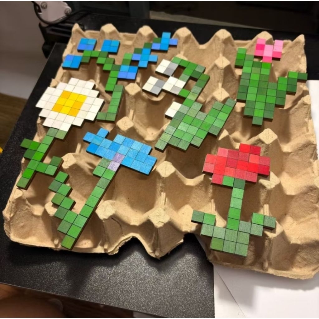 Mô hình gỗ hoa trong minecraft