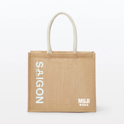[26SS] MUJI Túi Jute Sài Gòn/ Hà Nội A4 (31.5 x 36 x 19cm)