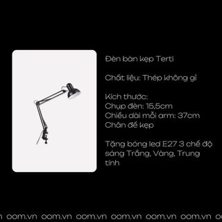 ĐÈN BÀN KẸP TERTI (Tặng bóng led)