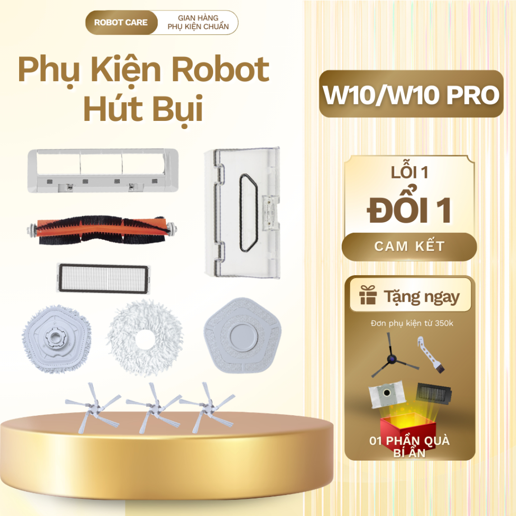 Phụ kiện robot hút bụi Dreame W10, W10 Pro - Phụ kiện chất lượng cao cho robot hút bụi lau nhà Dreame W10, W10 Pro