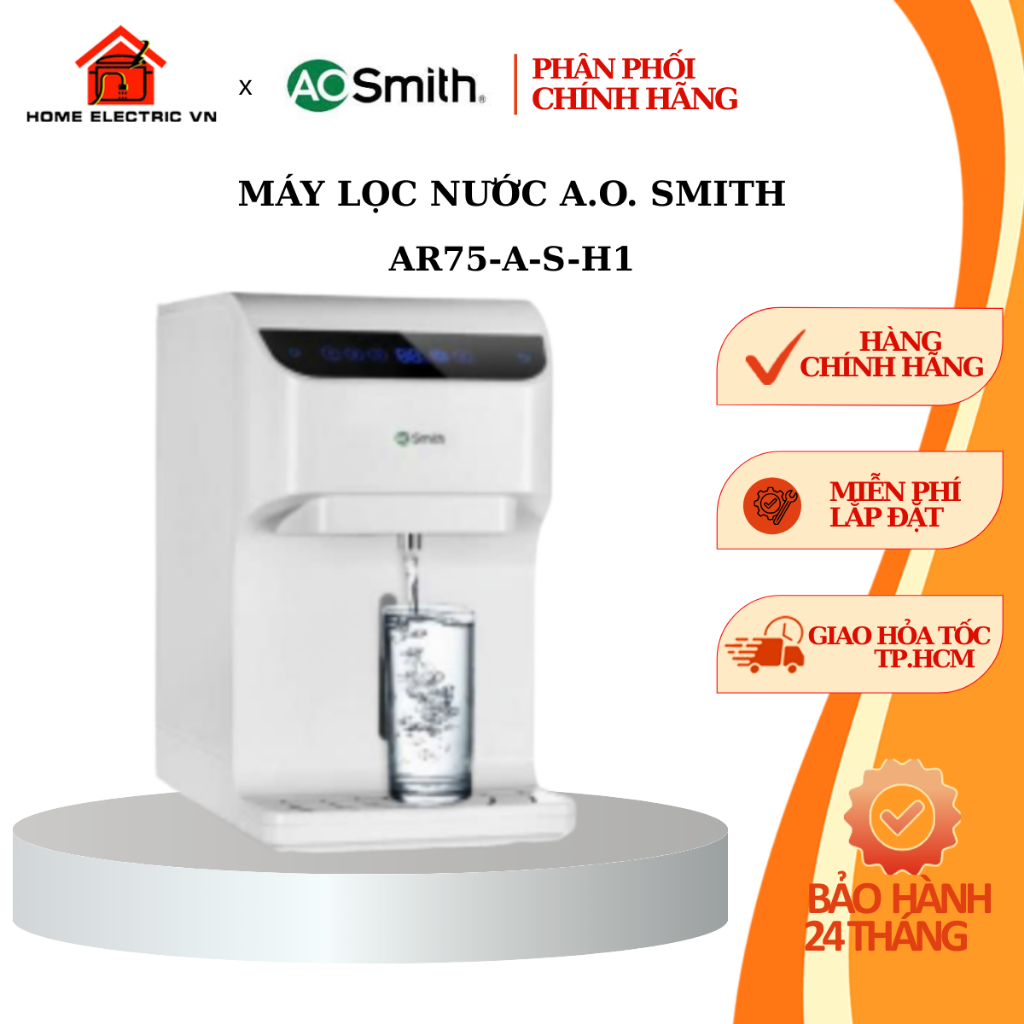 Máy Lọc Nước A.O. Smith AR75-A-S-H1 - SHOPEE giao, sau đó Hãng sẽ hẹn lắp