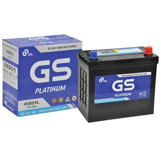 Ắc Quy Ô Tô GS MF 46B24L/R/LS, Bình Ắc Quy 12V-45Ah
