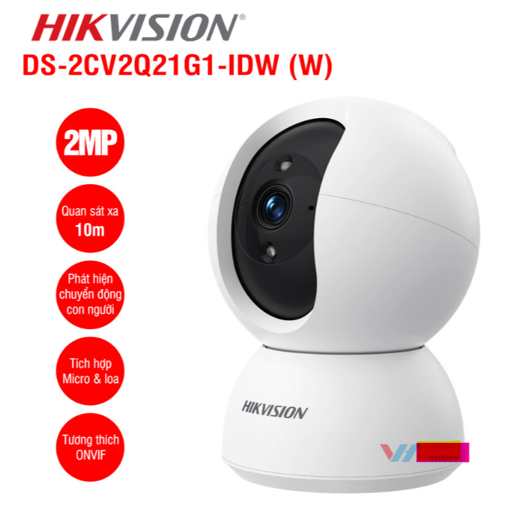 Camera IP wifi HIKVISION DS-2CV2Q21G1-IDW  2.0 Megapixel, âm thanh rõ, hàng chính hãng