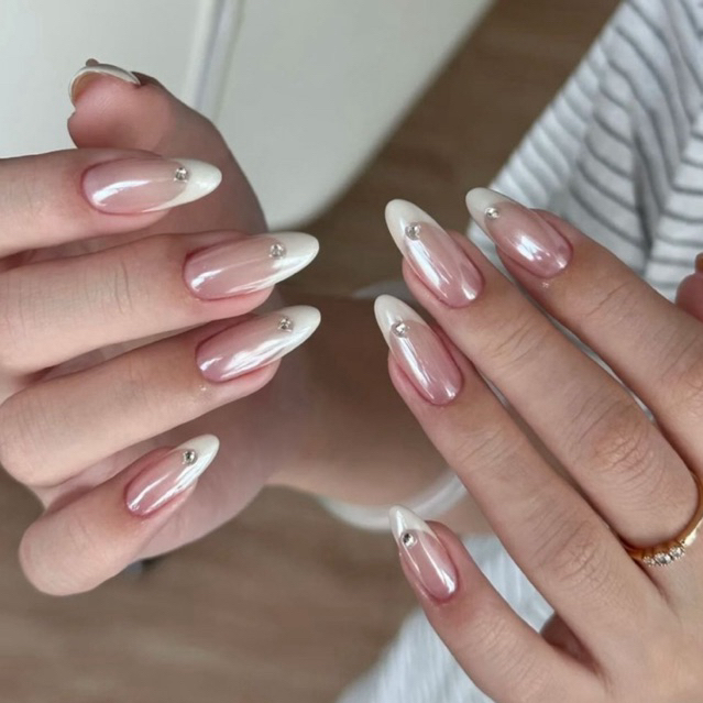 NAIL BOX SƠN THẠCH TRÁNG GƯƠNG FRENCH ĐẦU MÓNG PHỐI ĐÁ MINI