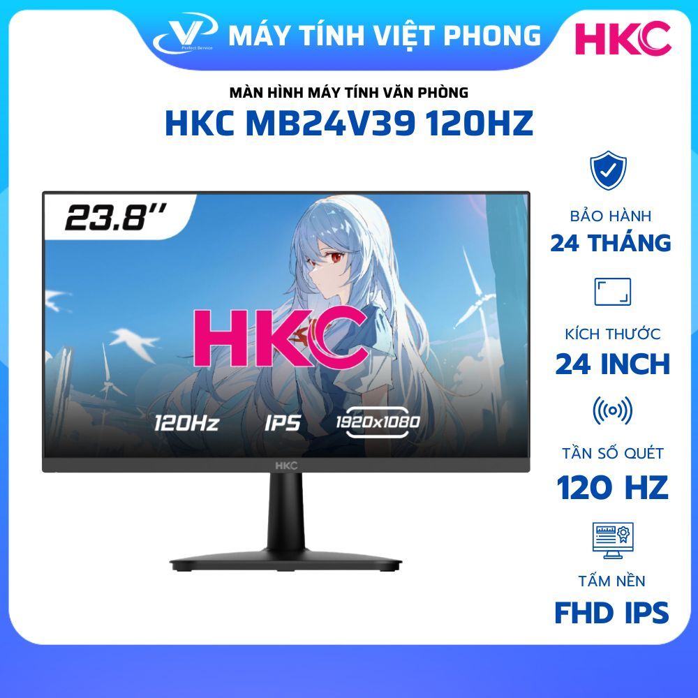 MÀN HÌNH MÁY TÍNH HKC MB24V39 (23.5 inch/FHD/IPS/120Hz/4ms)  - CHÍNH HÃNG BẢO HÀNH 2 NĂM MAI HOÀNG