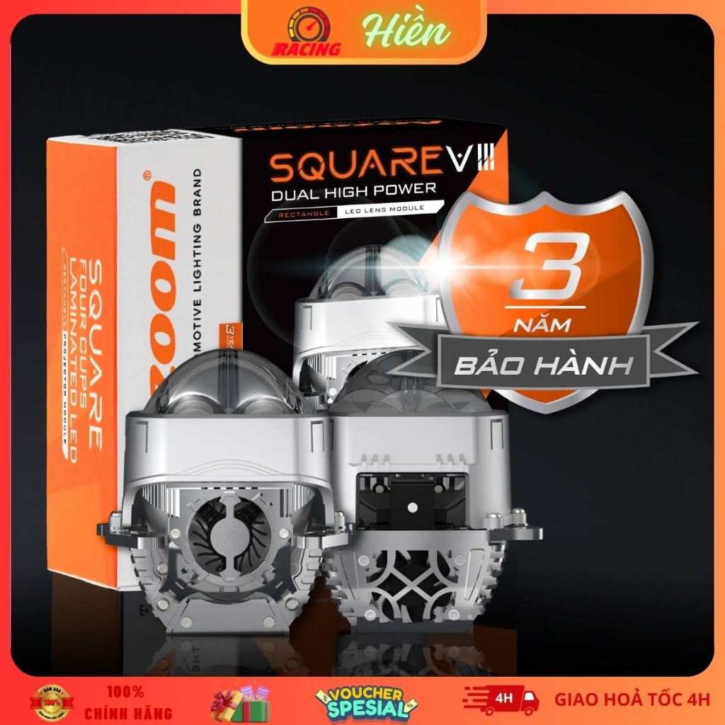 Bi Led Aozoom Square V1 - V2 - V3 Ánh Sáng Cực Mạnh, Chính Hãng Aozoom, Đột Phá Công Nghệ Chiếu Sáng