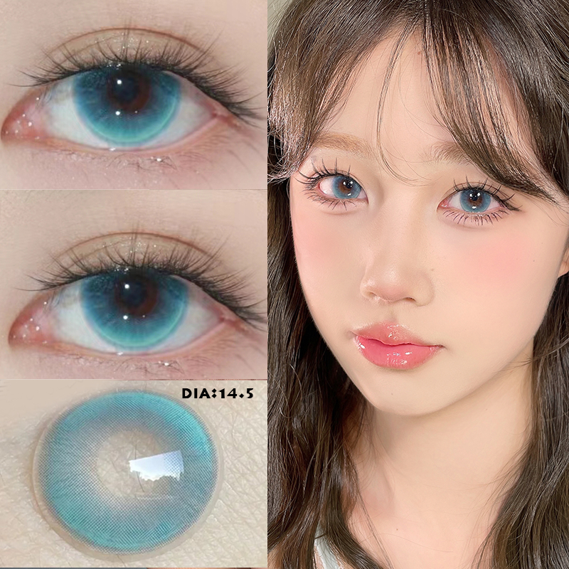 【Lens 1 ngày】Kính áp tròng dùng một lần hàng ngày MILL CREEK, màu xanh độ cận 0,00-8,00