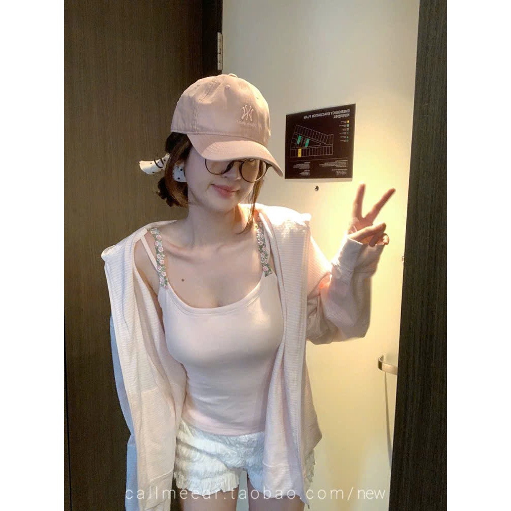 Áo 2 Dây Phối Dây Đôi Đan Hoa Nữ Tính CÓ ĐỆM MÚT NGỰC Không Gọng, Áo Croptop Có 2 Dây Điều Chỉnh Hàng Qccc Shopquacam | BigBuy360 - bigbuy360.vn