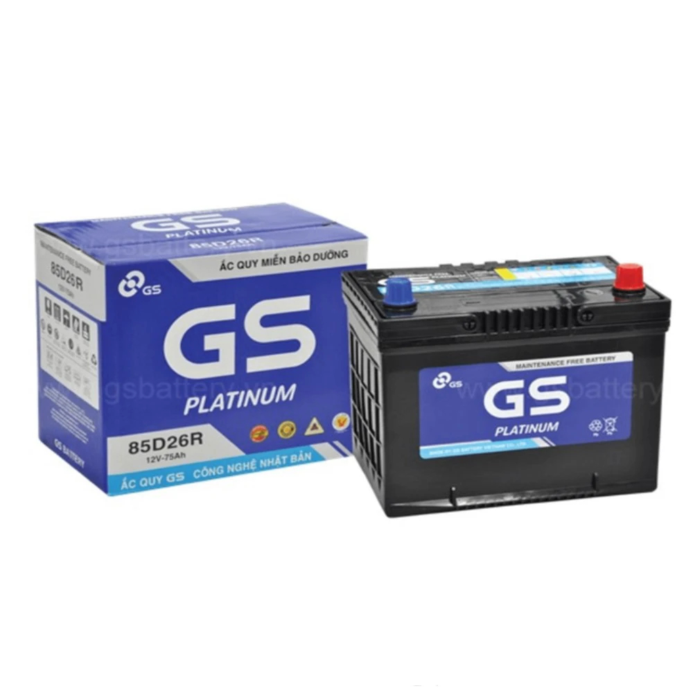 Ắc Quy Ô Tô GS MF 85D26L/R, Bình Ắc Quy 12V-75Ah