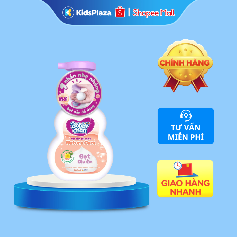 Bọt tắm gội Thảo mộc cho bé Bobby chan 200ml/ 450ml (0M+)