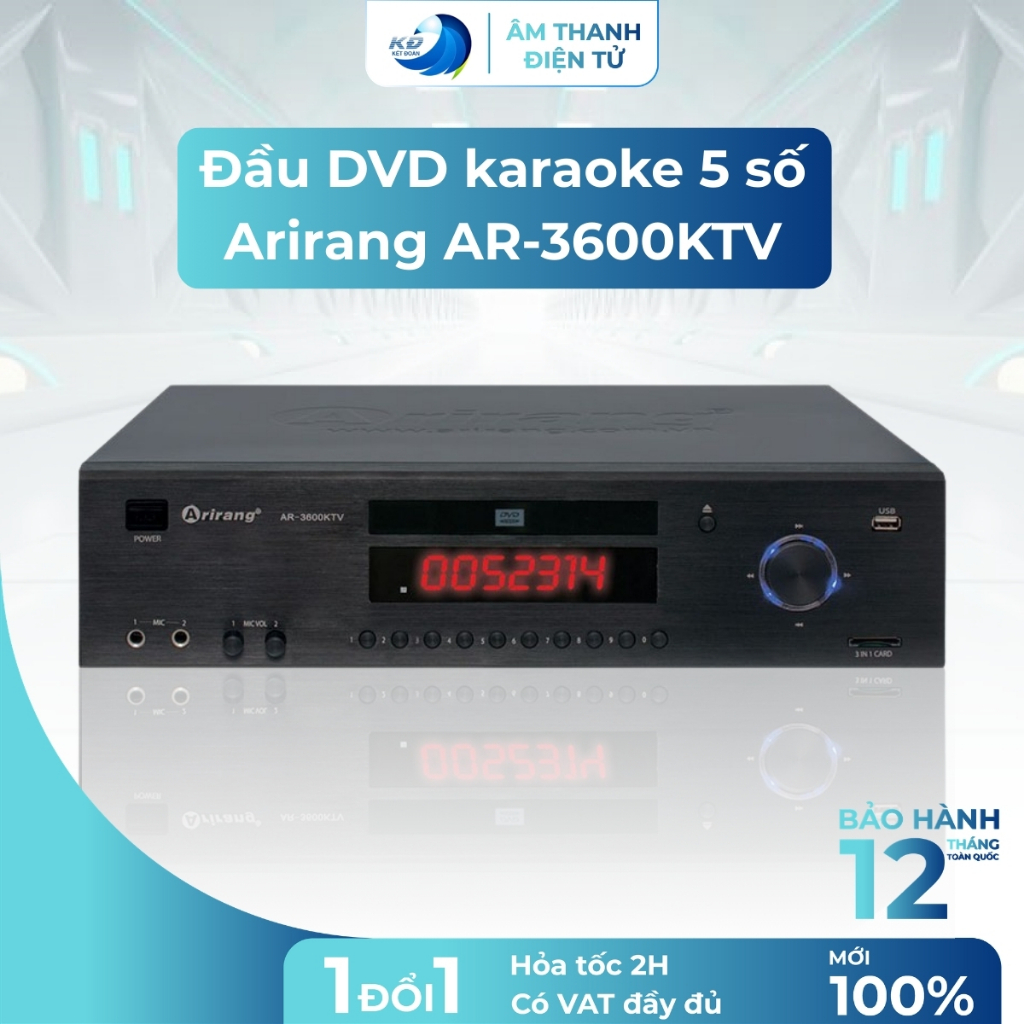 [Hỏa tốc HN] Đầu DVD Karaoke Arirang – AR-3600KTV 5 Số, Chấm Điểm Hát Chuyên Nghiệp, Đọc Đĩa Ổn Định