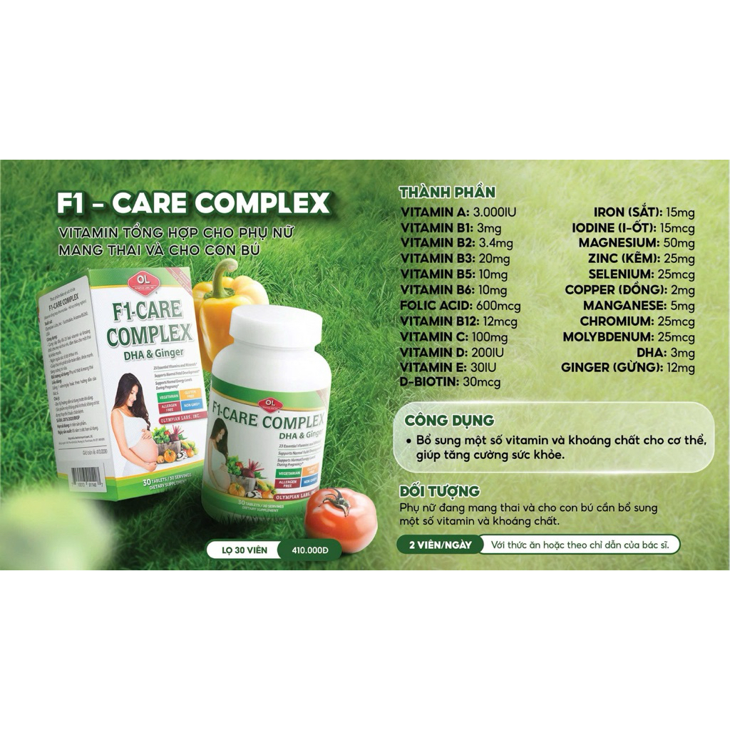 F1-Care Complex - Vitamin tổng hợp cho phụ nữ mang thai và cho con bú