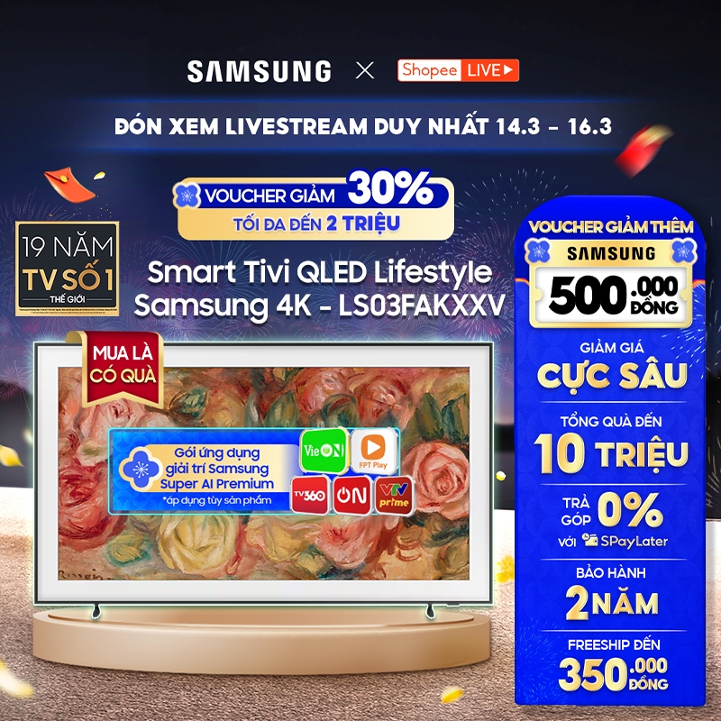 [Livestream] - Smart Tivi QLED Lifestyle Samsung 4K - LS03FAKXXV